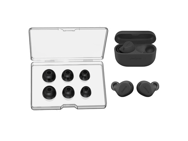 Memory Foam Ear Tips Compatible with Jabra Elite 8 Active/7/7 Pro / 75t / 65t/3/4, Anti-Slip Replacement Ear Tip, No Silicone Eartips Pain &...