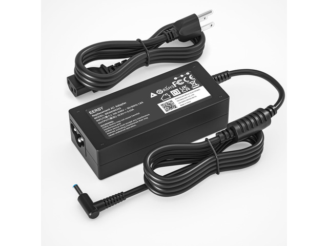 65W Laptop Charger for HP Elitebook ProBook Pavilion x360 14 15 17 Laptop Smart Blue Tip Power Adapter 440 450 650 745 820 830 840 845 850 G6 G5...