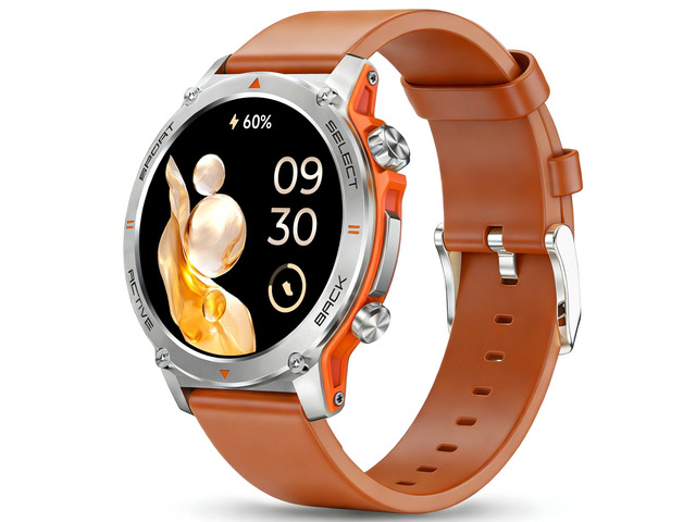 Smart Watch, 1.43''AMOLED 45mm Military Smartwatch Men Women Answer/Make Call, Digital Fitness Watch, 110+ Sports, Blood Pressure, Heart Rate,...