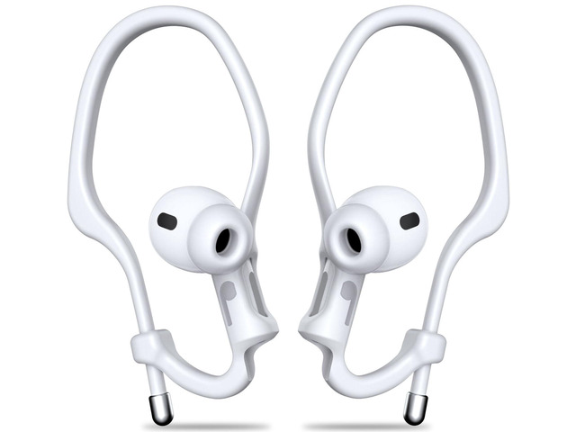 [2 Pairs] Ear Hooks for AirPods Pro 3 2 1 & AirPods 4 3 2 1, [Adjustable] Ergonomic Design Anti Slip, Comfortable Fit Silicone Clip for Running...