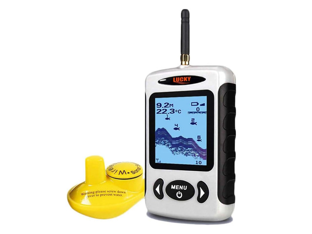 Wireless Water Depth Fish Finder FFW718 Kayak Portable Fish Finders Sonar Sensor LCD Dispaly Boat Fishfinder for Shore Kayaks Fishing