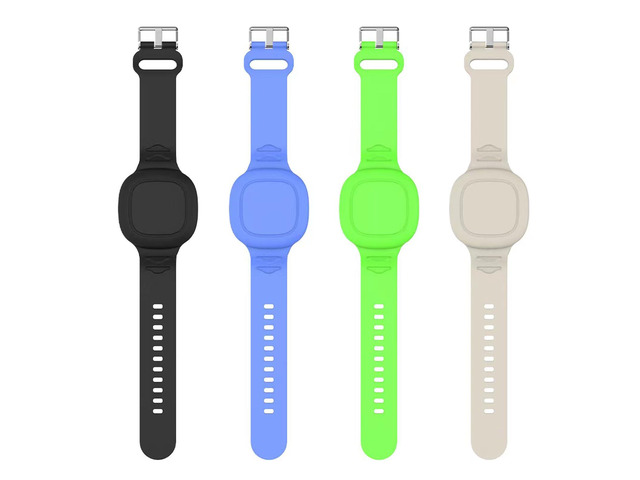 4 Packs Waterproof Bracelet for Tile Mate 2022, Soft Silicone Wristband Holder Full Case Cover (Black+Blue+Green+Beige)