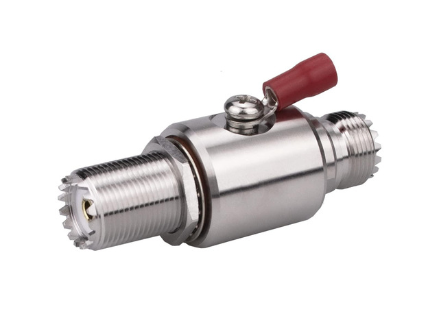 PL-259 Lightning Surge Protector UHF Lightning Arrestor PL259 Female to SO239 Female Bulkhead for CB Ham Base Antennas
