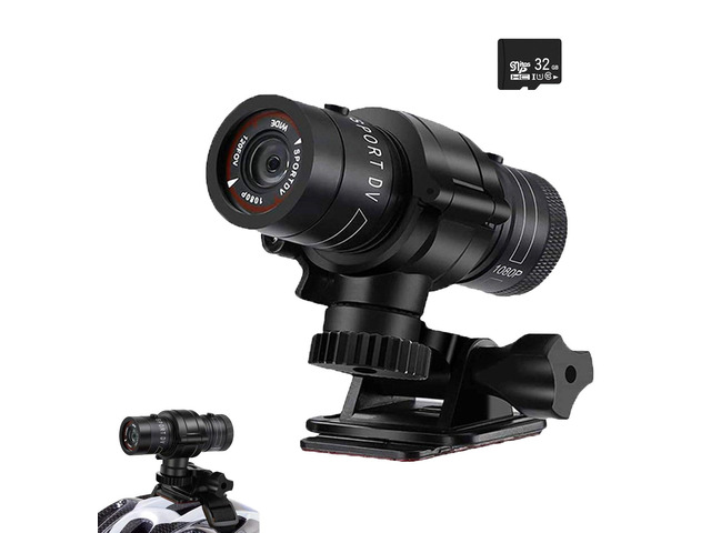 1080P Motorcycle Helmet Camera for Cycling & Outdoor Use,With TF32G Aluminum Alloy Housing, 120° Wide Angle, Loop Recording, Supports Up to 128GB...