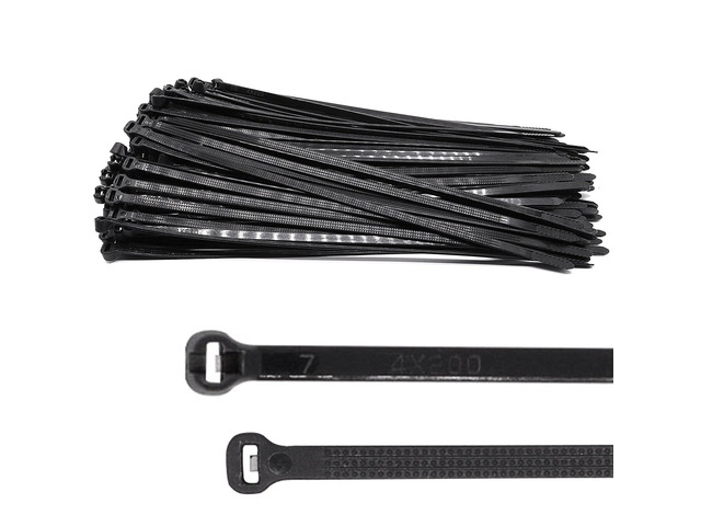 150pcs Push Mount Zip Ties 8 inch, Self Locking Straps Cable Zip Tie with Stainless Steel Metal Tooth Locking Device Heavy Duty Nylon Zip Tie Clips...