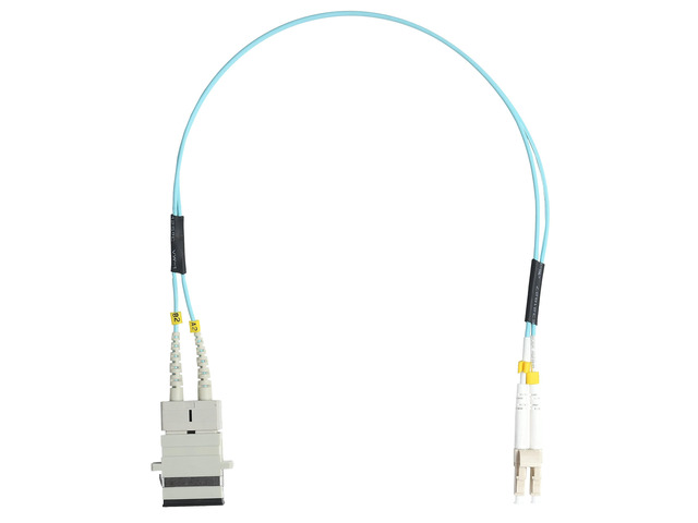 1FT LC to SC Fiber Optic Adapter Cable Multimode OM3 50/125um Duplex, LC Male to SC Female Fiber Adapter Cable 0.3 Meter (1 FT)