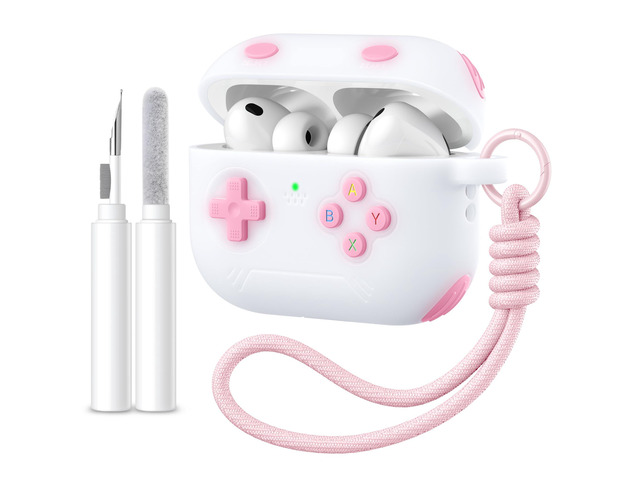 for Airpods Pro 3 Case Cute Game Console Design with Detachable Lanyard Full Body Soft Silicone Compatible with Apple AirPod Pro 3rd Generation...