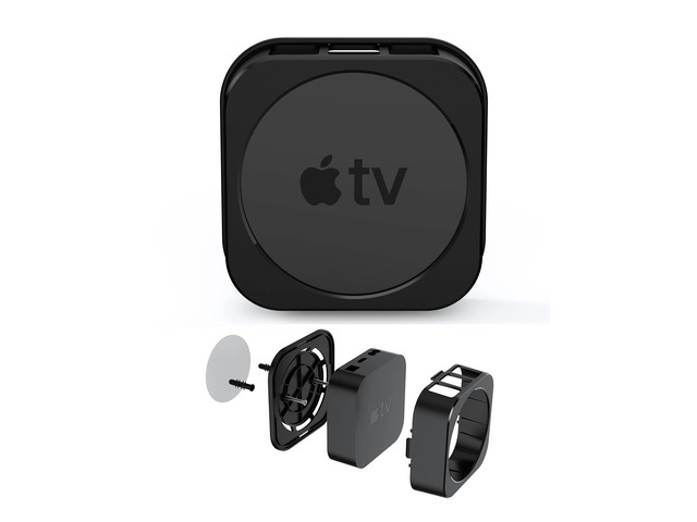 Wall Mount for Apple TV, Anti-Theft Holder, (Black) Fit for Ceiling Mount Compatible with Apple TV 2nd / 3rd / 4th / 5th Generation, Apple TV 4K/...