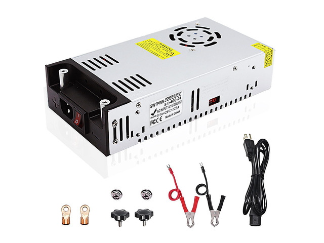 110V AC to DC 24V Converter 120V to 24V 25A 600W Power Supply 25A 600W Switching Power Supply for LED Strip Motor Pump CCTV Camera System Car...