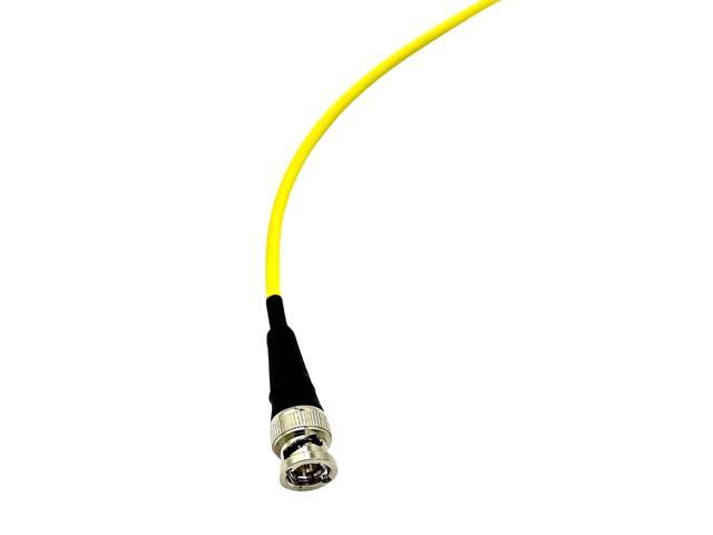12G-SDI BNC to BNC Broadcast Video Cable, 4855R Mini RG59, 10 FT, Yellow