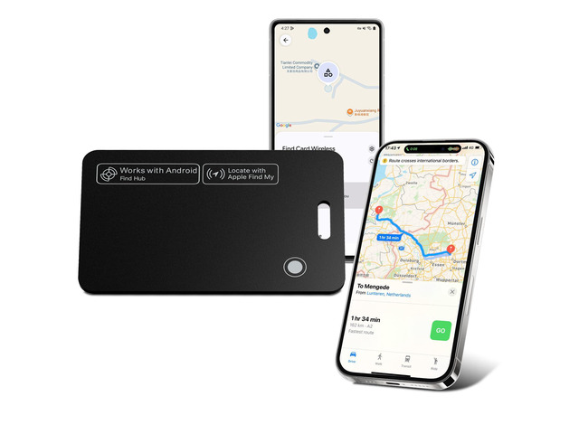 Tracker Card for iPhone & Android, Tracking Card with Apple Find My & Google's Find Hub, Rechargeable Slim Wallet Tracker Card for Wallet, Luggage,...