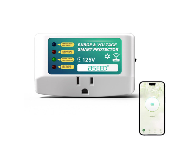 Smart Surge Protector for Home Appliance, Smart Voltage Protector with Light Indicator, Smart Plug with APP Control, Energy Monitoring, Wall Mount...
