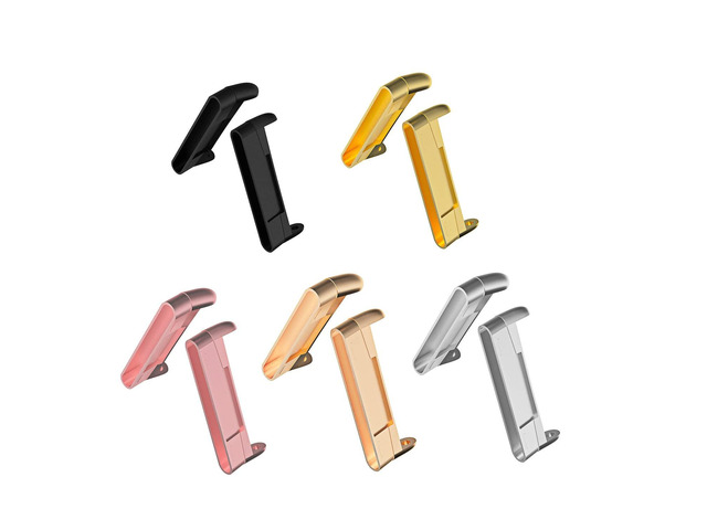 Stainless Steel 20mm Strap arc Connector for Fitbit versa 4sense 2versa 3sense Bands,Connector Adapter for Fitbit versa 4 Watch band Connector