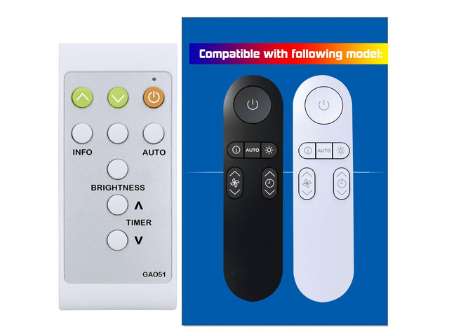 Replacement Remote Control for Shark AlR PURlFlER Heater Fan HP200 HP200C HP201 HP202 HP202C HE612 HP100 HP100C HP102 HP102C HP105 UA205 UA415...