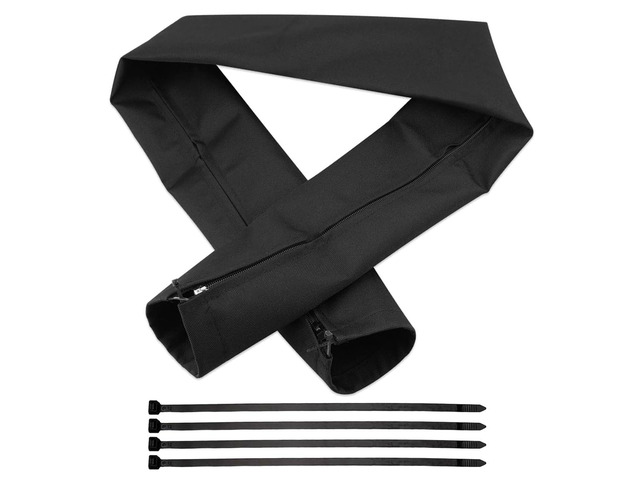 48-Inch Zippered Outboard Motor Cable Sleeve, Waterproof & 4Pcs Cable Tie Heavy-Duty 600D Trolling Motor Cable Sleeve, Outboard Motor Sleeve,...