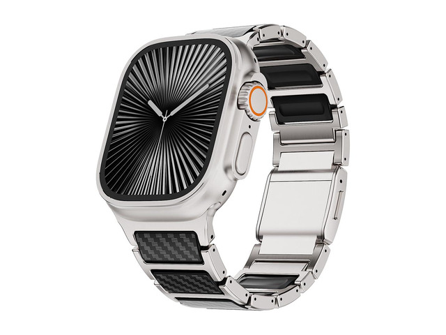 Magnetic Titanium Band Compatible with Apple Watch Ultra 3 2 1 Series 11 10 9 8 7 SE, Premium Dual Material Strap for Men Business & Sports,...