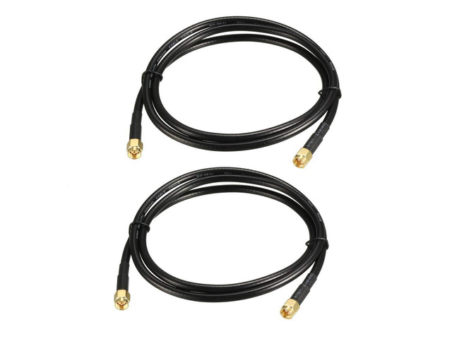 Antenna Extension Cable SMA Male to SMA Male Coaxial Cable RG58 50 Ohm 6 ft 2pcs