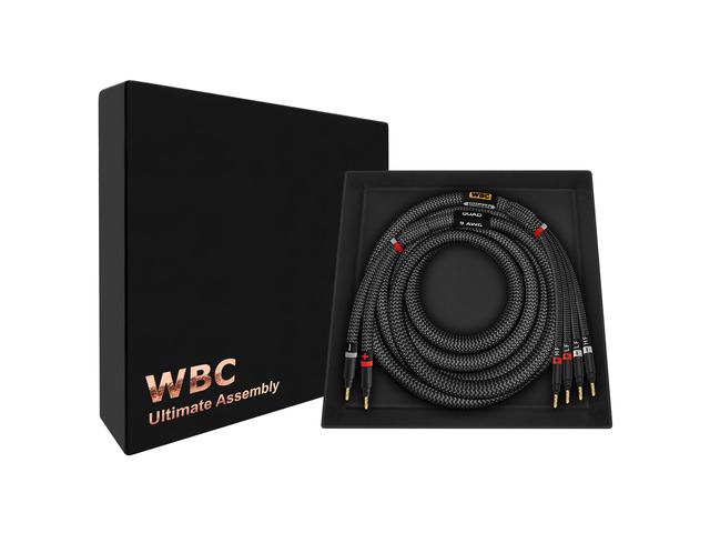 6 Foot Ultimate - 9 AWG - Ultra-Pure OFC - Premium Audiophile HiFi Bi-Wire Single Speaker Cable for Center Channel with Eminence Gold Banana Plugs...