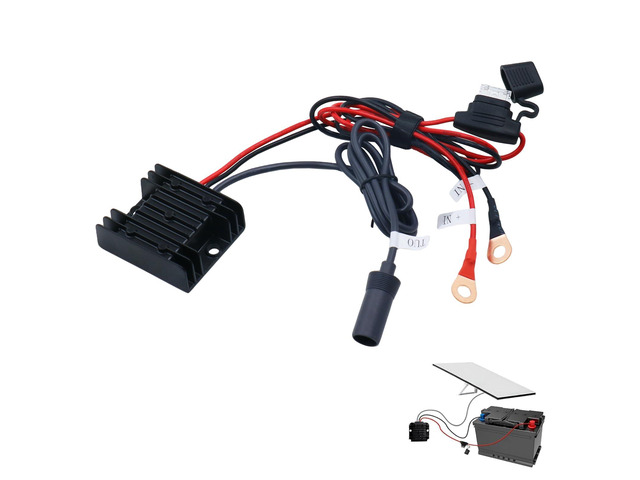 12V/24V to 30V 3.5A Step Up Converter for Starlink Mini - Waterproof DC Power Supply with Copper O-Ring Terminals (Black)