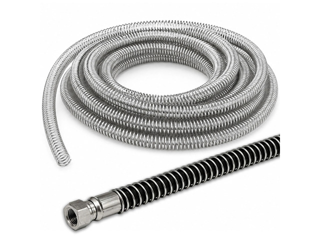 Hydraulic Hose Protector 1/2 Inch - 20 Ft 304 Stainless Steel Spring Hose Sleeve, 13mm ID 15mm OD Spiral Cable Guard for Flexible Hoses, Cables,...