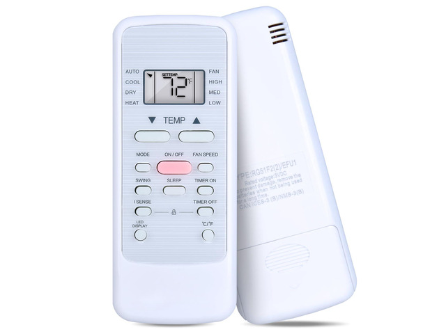 Replacement RG51F2(2)/EFU1 Remote Control for Midea MAP05S1AWT-A MAP07S1AWT-A Portable Air Conditioner Fan, for Whynter ARC-1230WN, for...