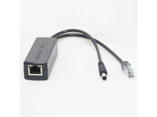 5V 2.4A Active PoE Splitter with 5.5x2.5mm DC Plug Power Over Ethernet IEEE802.3af for Hue Bridge and 5V Smart Devices