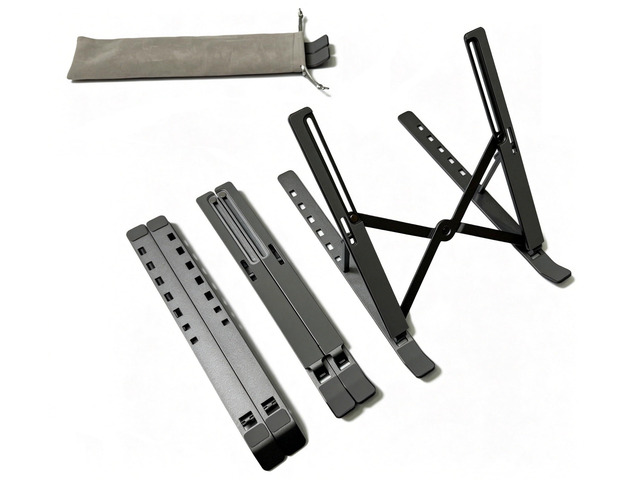 Desktop Laptop Stand, iPad Stand, Aluminum Alloy, Portable Foldable, 7 Level Adjustable, Ergonomic, Suitable for Laptops Up to 18 Inches, Easily...