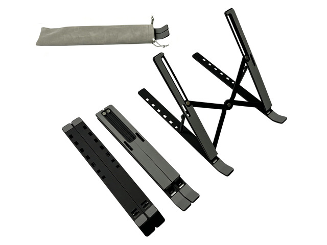Desktop Laptop Stand, iPad Stand, Aluminum Alloy, Portable Foldable, 7 Level Adjustable, Ergonomic, Suitable for Laptops Up to 18 Inches, Easily...