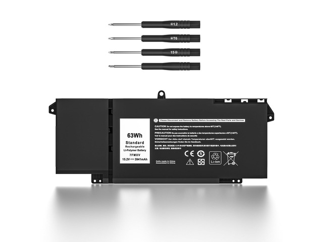 7FMXV 63Wh Battery for Dell Latitude 5320 7320 7420 7520 TN2GY 9JM74M1JN Replacement for P133G P134G P135G P136G P138G P139G P110F 1PP63...
