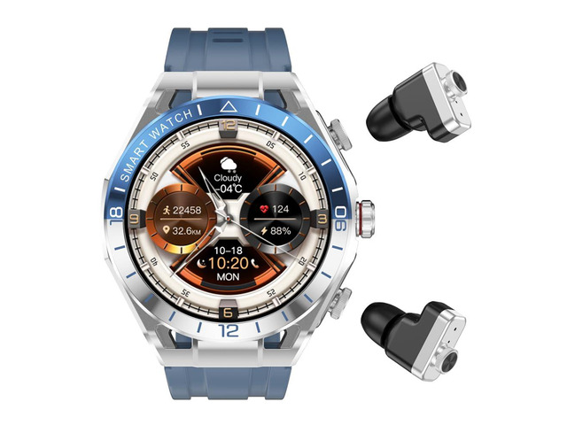 2 in 1 Smart Watch with Earbuds, 1.52' IPS Colorful Full Touch Screen Bluetooth Smartwatch for Men Women, Long Time Standby Men Women Sports Smart...