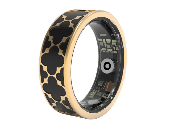 Smart Ring, Classic Clover Fitness Trackers, Large-Capacity Battery, Fitness/Sleep/Stress/Temperature Tracker for Women & Men, 5ATM Waterproof, iOS...