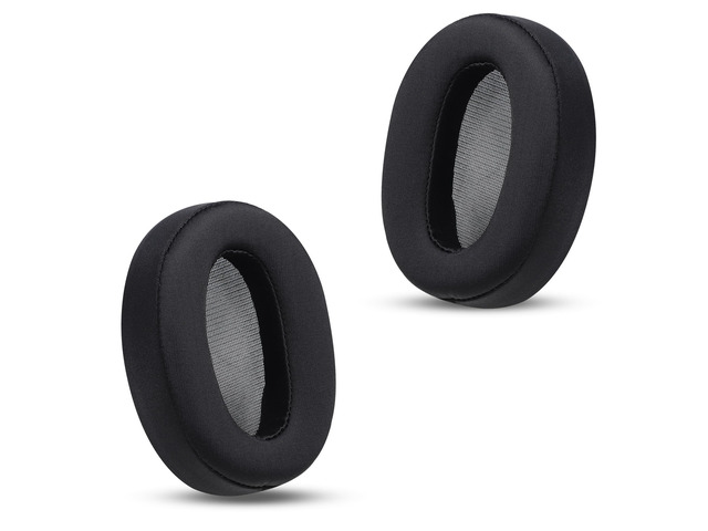 Replacement Ear Pads for Headphones - Compatible for Sony MDR-1AM2 Premium Ice Silk Cloth Cushions with Soft Memory Foam for Comfort - Black