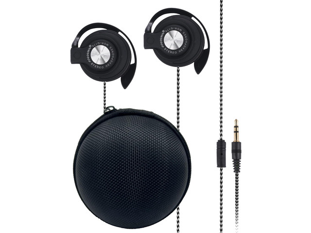 Comfortable Kids On-Ear Headphones for School with Soft Sponge Cushions, Adjustable Earhooks, 3.5mm Jack, and Headphones for Kids with Case -...