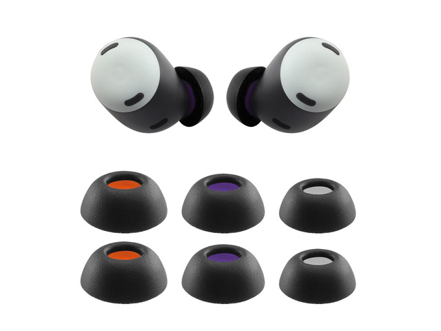 Replacement Foam Ear Tips for Google Pixel Buds Pro Earbuds Not for Pixel Buds/Pixel Buds A-Series, Ultimate Comfort, 3 Pairs (S/M/L) (Black)
