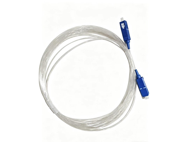 SC-SC UPC Single Mode Invisible Flat Fiber Optic Cable 20M, Insertion Loss 0.3dB, Return Loss 50dB Ultra Thin Wall Hidden FTTH Internet Cord with...