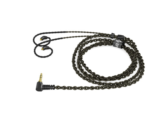 SC100 OFC Silver-Plated Upgrade Headphone Cable, Black 4N MMCX Replacement Earphone Cable, 3.5mm Audio Jack for Musician Audiophile