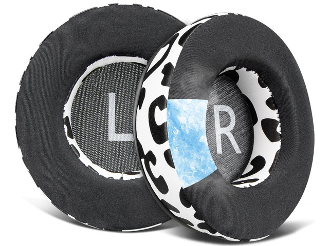 Cooling Gel Earpads Replacement for JBL Synchros E50 E50BT S500 S700 Wireless Headphones, Ear Pads Cushions with Noise Isolation Foam - Snow Leopard