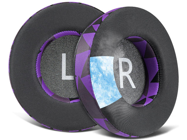 Cooling Gel Earpads Replacement for JBL Synchros E50 E50BT S500 S700 Wireless Headphones, Ear Pads Cushions with Noise Isolation Foam - Purple Black