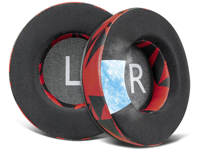 Cooling Gel Earpads Replacement for JBL Synchros E50 E50BT S500 S700 Wireless Headphones, Ear Pads Cushions with Noise Isolation Foam - Red Storm
