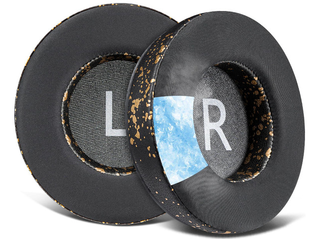 Cooling Gel Earpads Replacement for JBL Synchros E50 E50BT S500 S700 Wireless Headphones, Ear Pads Cushions with Noise Isolation Foam - Black Gold