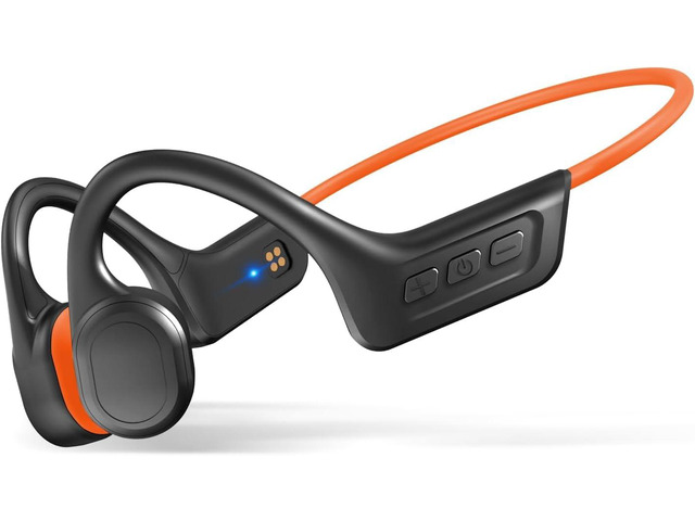 Bone Conduction Headphones, Open Ear Bluetooth 5.3 Headphones, Bone Conduction Earbuds with Mic, IPX7 Waterproof Sports Earphones for Running,...