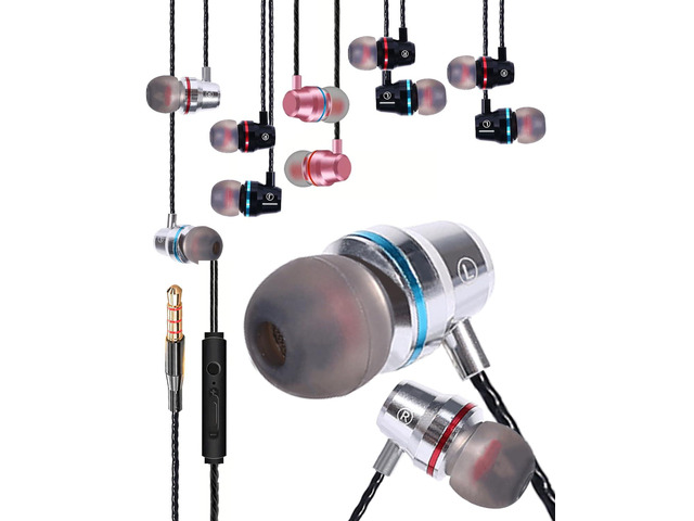 Earbuds Wired 5 Pack - in-Ear Earphone Headphones with Microphone for Air School Office Home, Fits for 3.5mm Jack Devices