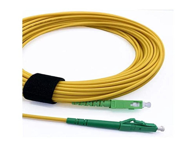 - 20m/65.6ft Fiber Optic Cable SCA to LCA Singlemode Simplex, 9/125m LSZH Optical Patchcord Yellow 20 Meter