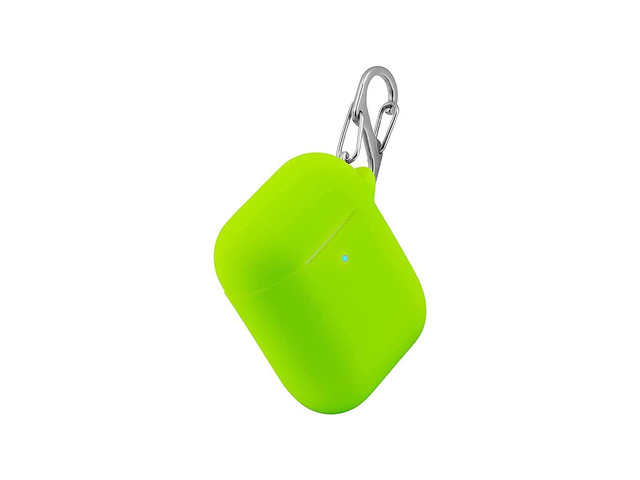 Soft Silicone AirPods Case 2 &1 - Neon Green Shockproof, 360° Protective Apple Airpods Case Cover with Keychain Wireless Charging Compatible...