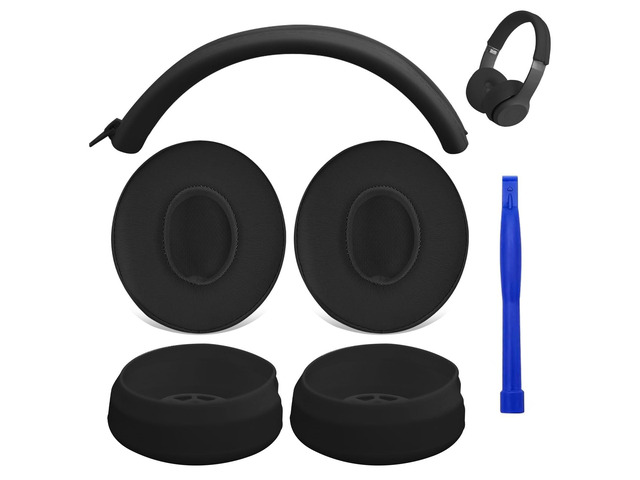 Solo3 Ear Pads & Ear Covers & Headband Cover for Beats Solo 3 & Solo 2 Wireless Headphones, Protein Leather Solo3 Earpad Replacement Accessories...