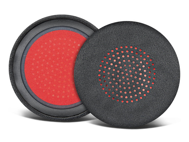 Suede Earpads Cover for Voyager Focus (1/2 UC,B825) - Black Also for Voyager(4210/4220), BackWire(C5200/C5200/5210/C5210/5220/C5220/7225/C7225),...
