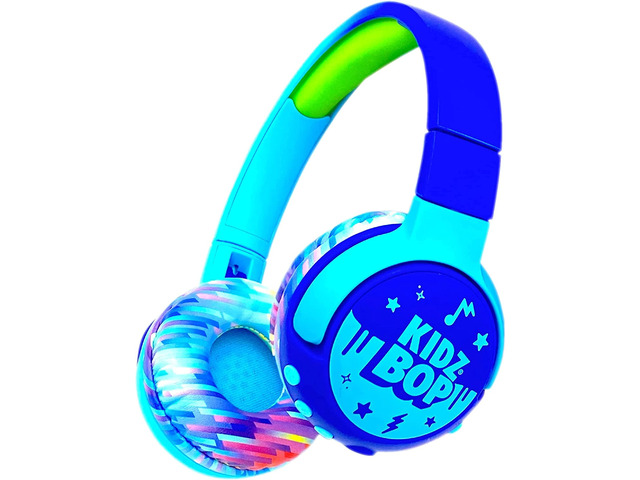 Kidz Bop, Bluetooth Headphones for Kids Hi-Def Microphone & Speakers 94dB Volume Limiting Wireless Adjustable School Use Gift 3 4 5 6 7...