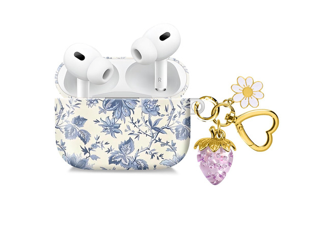 Compatible with AirPod Pro 2nd / 1st Generation, 2023/2022/2019, the Fully Protected Shockproof Wireless Earphone case Comes with a Cute and...