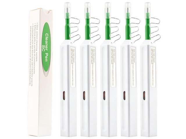 5-Pack Fiber Optic Cleaner, Fiber Optic Connector Cleaning Pen One-Click Fiber Cleaner, 800+ Clean Times Per Pen, For 2.5mm Ferrules...