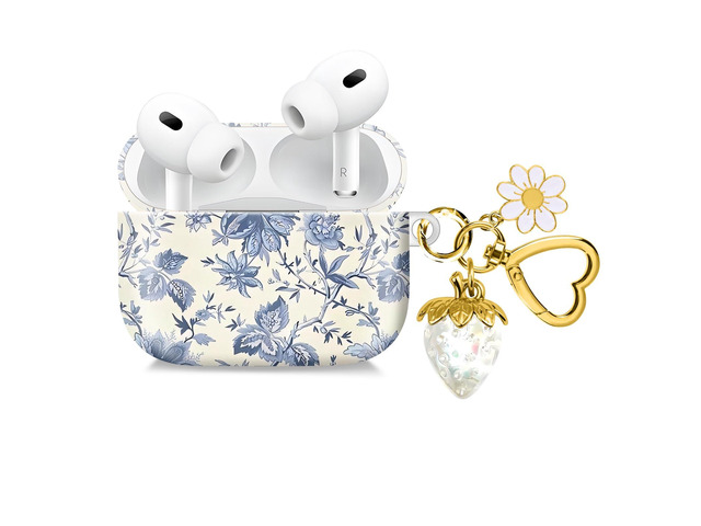 Compatible with AirPod Pro 2nd / 1st Generation, 2023/2022/2019, the Fully Protected Shockproof Wireless Earphone case Comes with a Cute and...